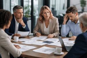 Business meeting stress